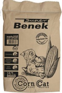 Наполнитель для туалета Super Benek Corn Cat натуральный (25л/15.7кг)